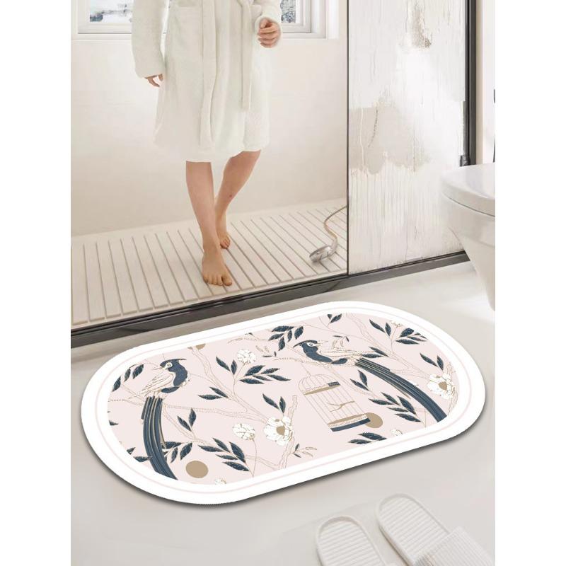 Washroom Doorway Moisture-wicking Mat Soft Diatom Mud Home Technology Cloth Bathroom Non-slip Mat Foot Toilet Quick Drying Mat