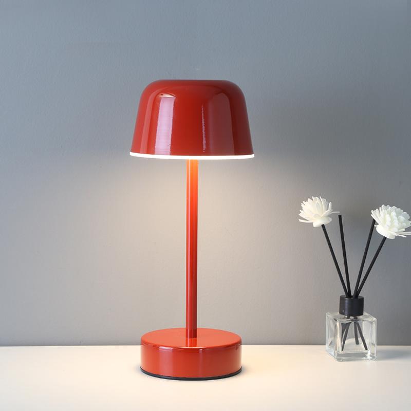 Modern Simple Rechargeable Cordless Table Lamp USB-C Dimmable LED Touch Sensor Aluminum for Bedroom Living Room Decor