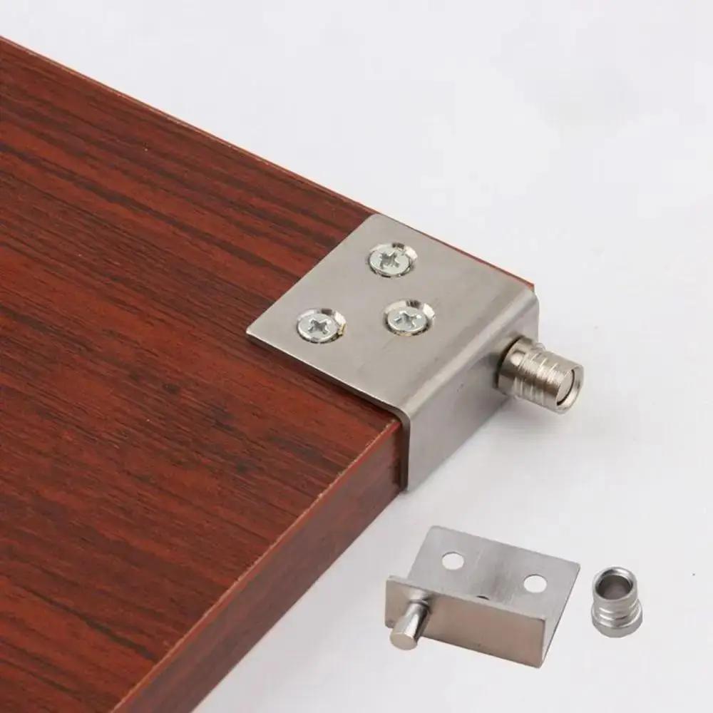 2 комплекта, Невидимые петли из нержавеющей стали, Верхние и нижние шарнирные оси, L-образный скрытый угловой элемент