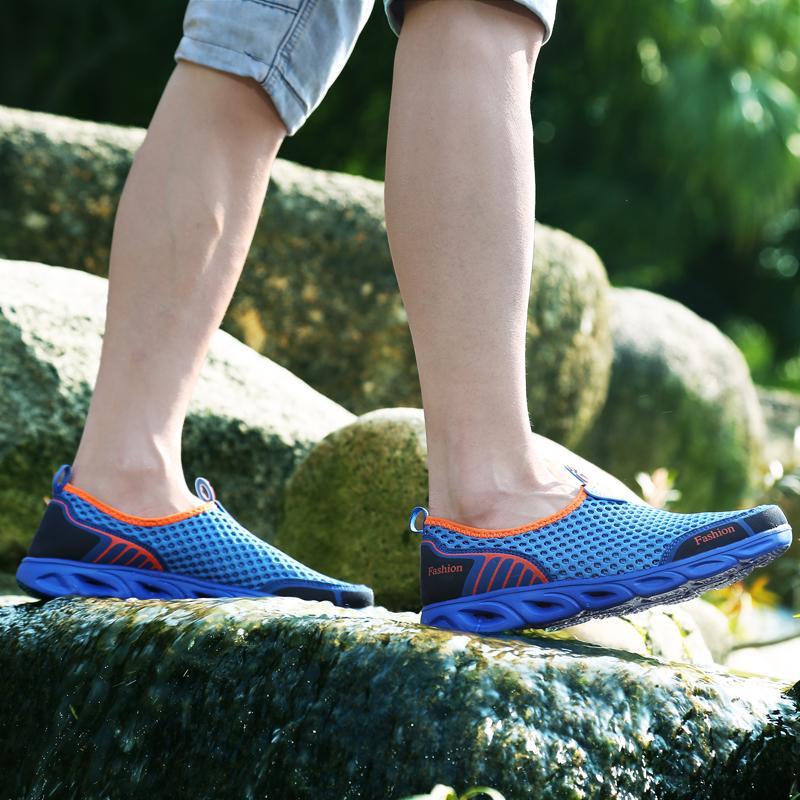 New Breathable Men's Mesh Shoes Hole Shoes Summer