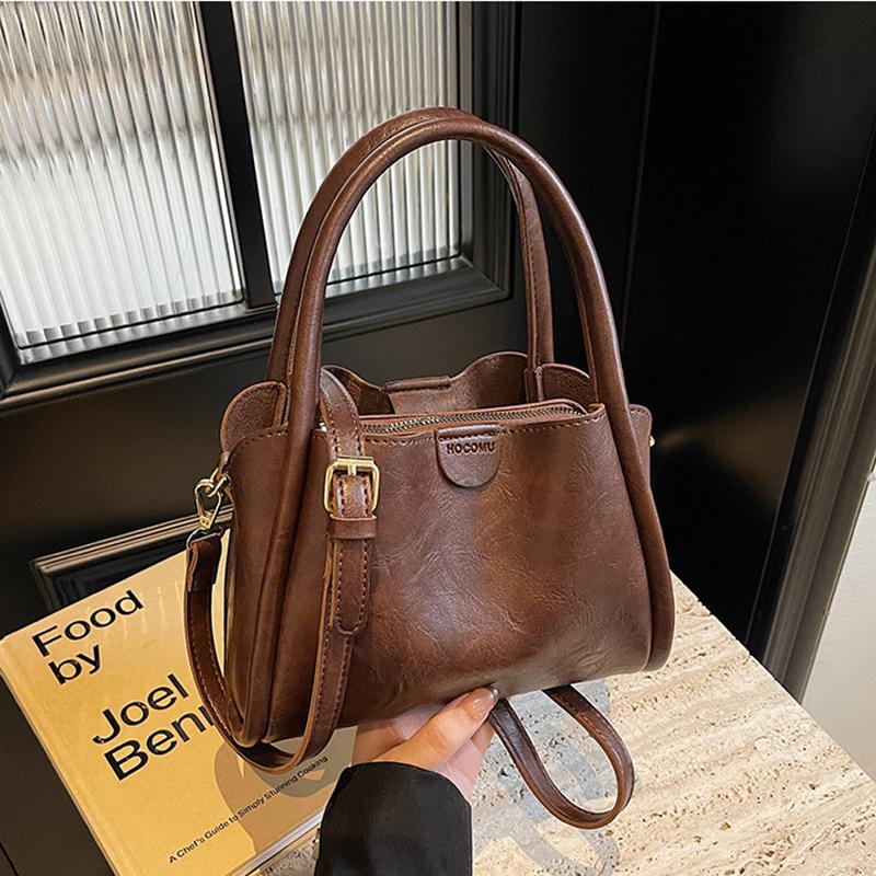 Женская новая сумка через плечо однотонная из искусственной кожи, модная повседневная сумка кроссбоди CLE