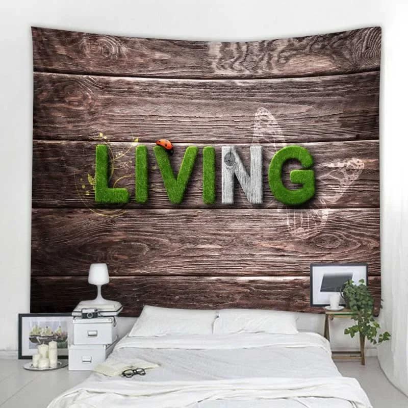 Винтажная деревянная панель, декоративный гобелен, декор для дома, стены, гостиной, офиса, гобелен
