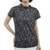 [Pin Apparel] Women's Short Sleeve High Neck Shirt (Moisture Wicking, Quick Drying, UV Protection)  Golf  622-4167300 010Black S