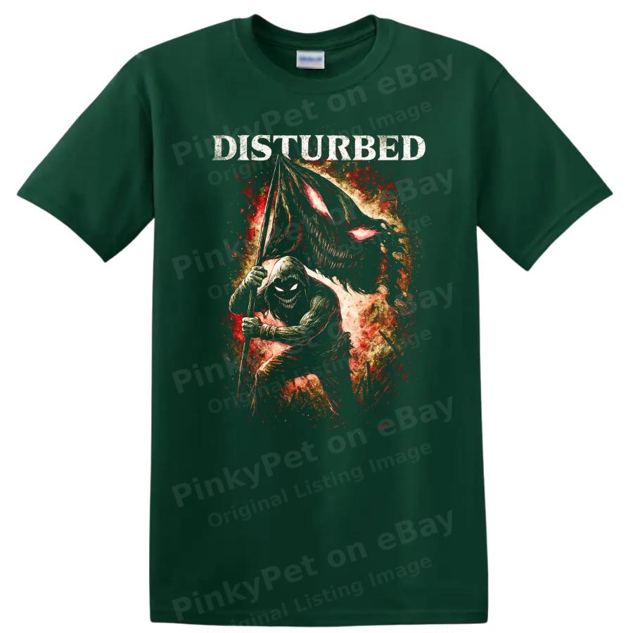 Disturbed Warrior Graphic T Shirt Retro Rock Heavy Metal Album Art Tee