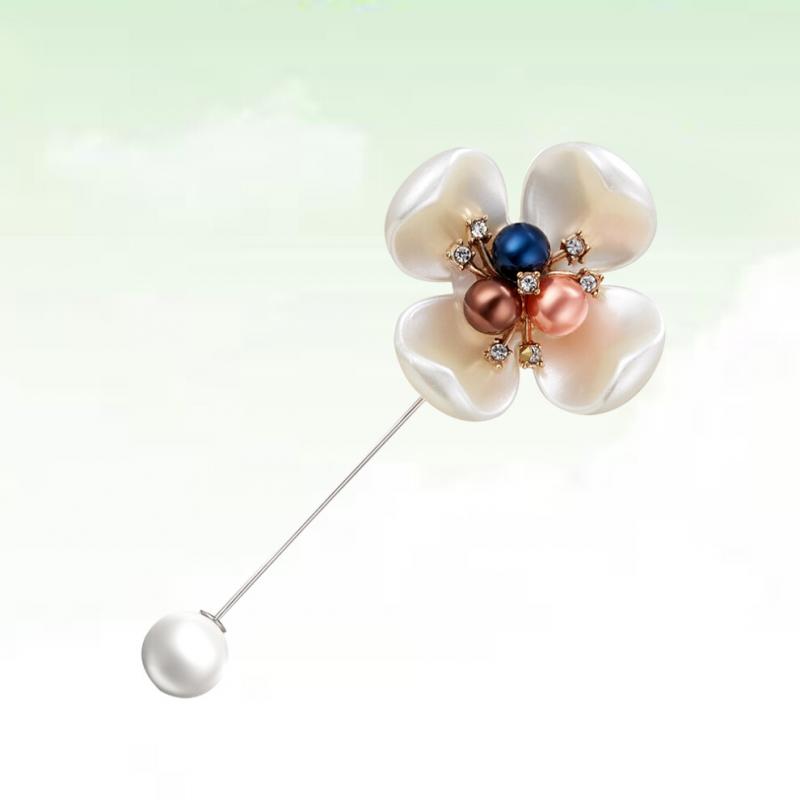 2-piece two-tone brooch set, bouquet decorative pins