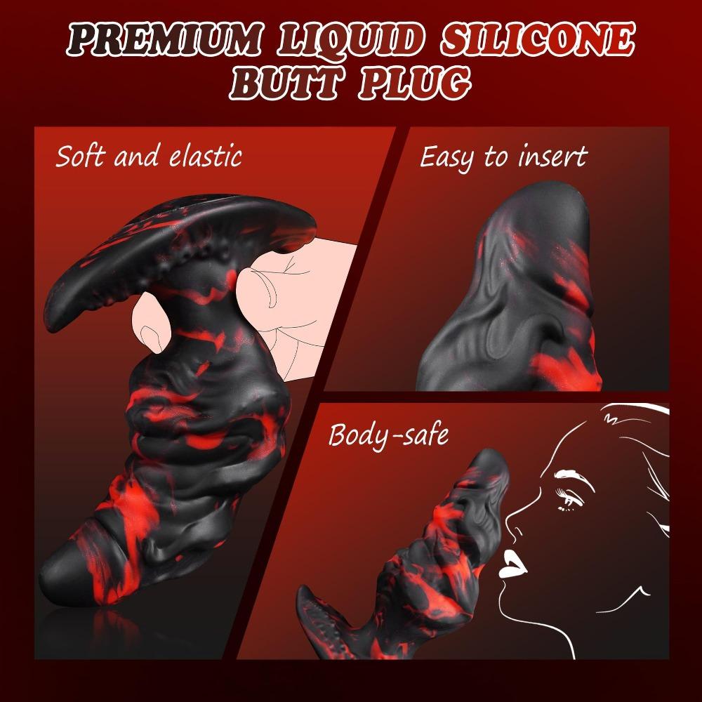 Мягкий силиконовый анальный пробка Extra Large Носимый анальный дилататор Фантазийный дилдо Женская взрослая анальная игрушка