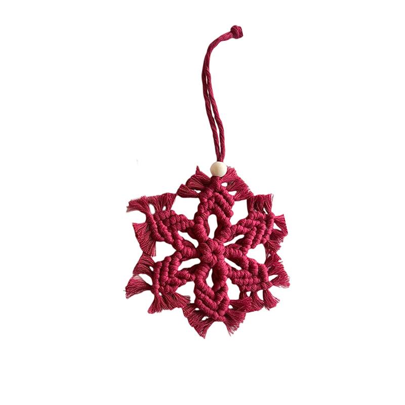Bohemian Cotton Rope Home Fun Decoration Knitted Snowflake Pendant