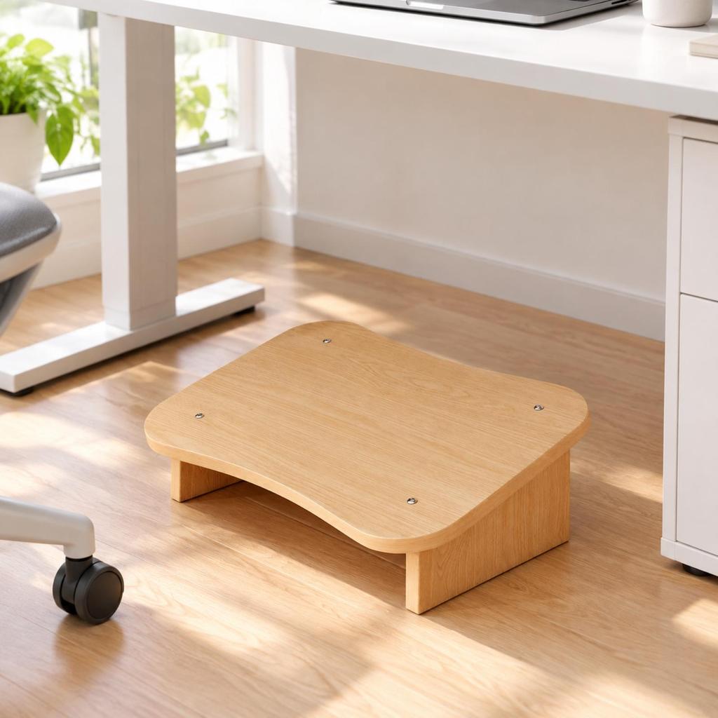 Office Footrest Stool LowProfile Freestanding Supportive Slanted Desk Foot Rest for