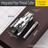 5 Tooth Pipe Threading Tool Hex Shank Internal External Threader  Plumbing Maintenance