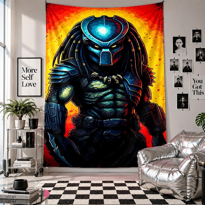 Wall TapestryPredator Art Hanging Cloth Decorative Background Cover for Room Decoration