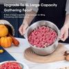 5L Electric Meat Grinder Chopper Stainless Steel Meat Vegetables Blender, 500W Household Stuffing Food Processor Mincer 5 Modes