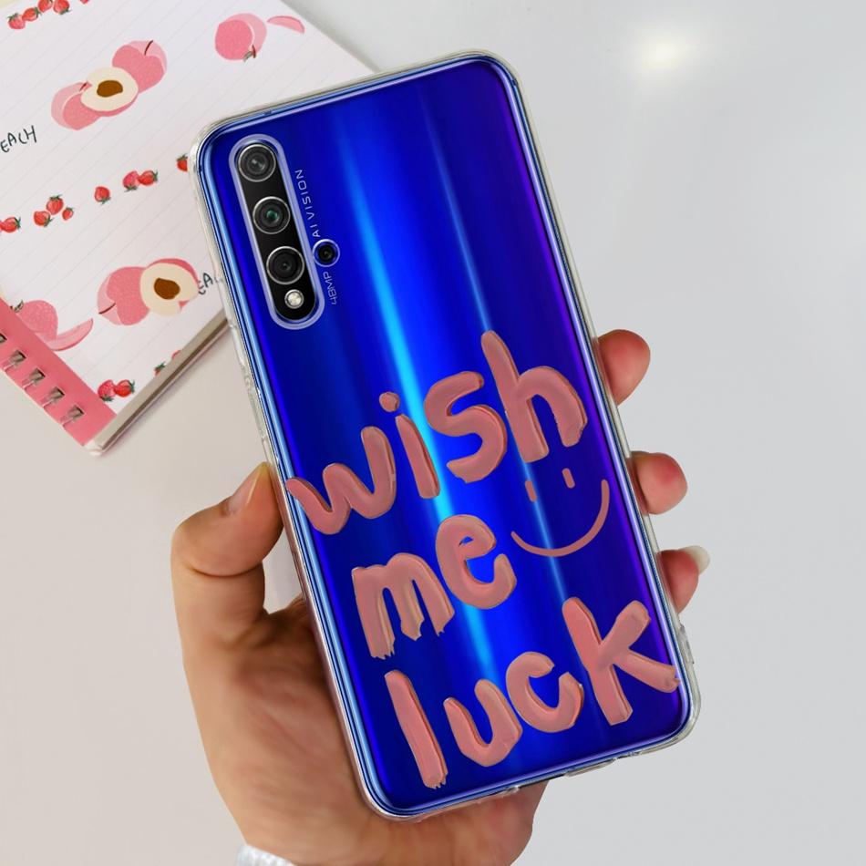 Чехол для телефона Huawei Nova 5T Nova5T YAL-L21 YAL-L61 YAL-L71 Элегантный принт Мягкий силикон Прозрачный ТПУ Тонкие чехлы
