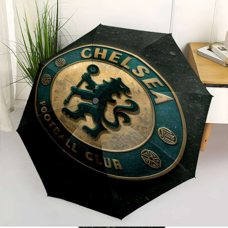 Автоматический складной зонт Chelsea F.C. с принтом, портативный, для улицы, поездок на работу, походов, идеальный подарок на день рождения