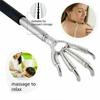 Pdtoweb Stainless Steel Eagle Claw Back Scratcher Extendable Massage Telescopic
