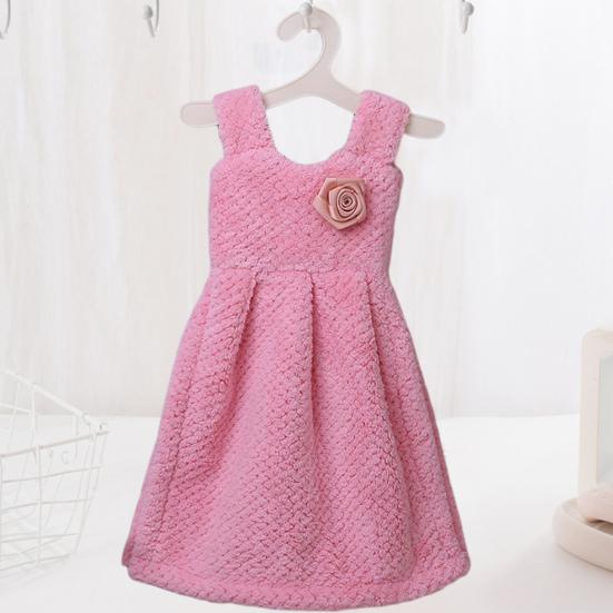 Платье принцессы в форме платья, мягкое коралловое флисовое подвесное полотенце для домашней кухни