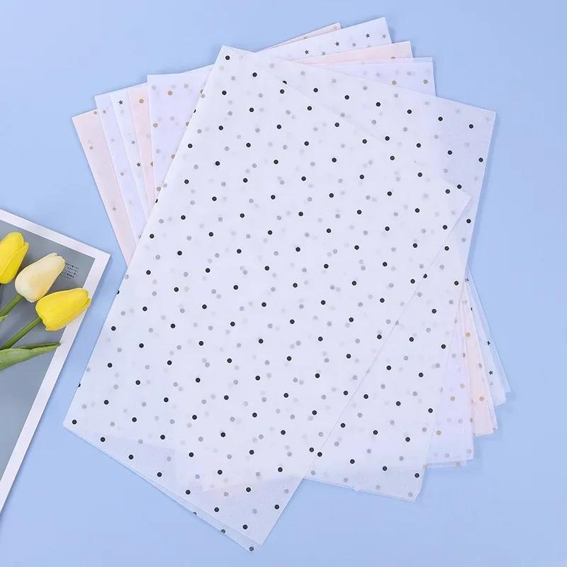 10 листов/партия 50*70 см подарочная упаковочная бумага DIY ручная работа поделки звезда любовь точка узор папиросная бумага цветочный упаковочный материал