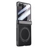 Case for Samsung Galaxy Z Flip 8, with stand and glass for external screen, black