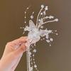 1Pc Korean Simple Jewelry Accessories Butterfly Bead Tassel Hair Pins For Women Girl Silver Color Hair Clip Side Clip