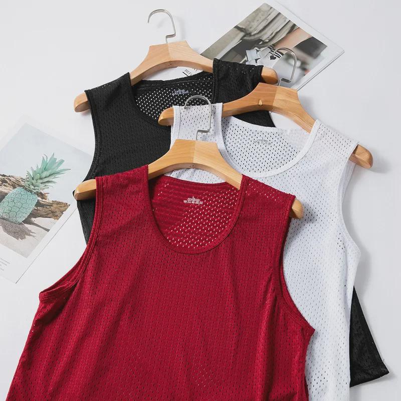 Летняя фитнес-майка без рукавов из сетки ледяного шелка - Дышащая и легкая