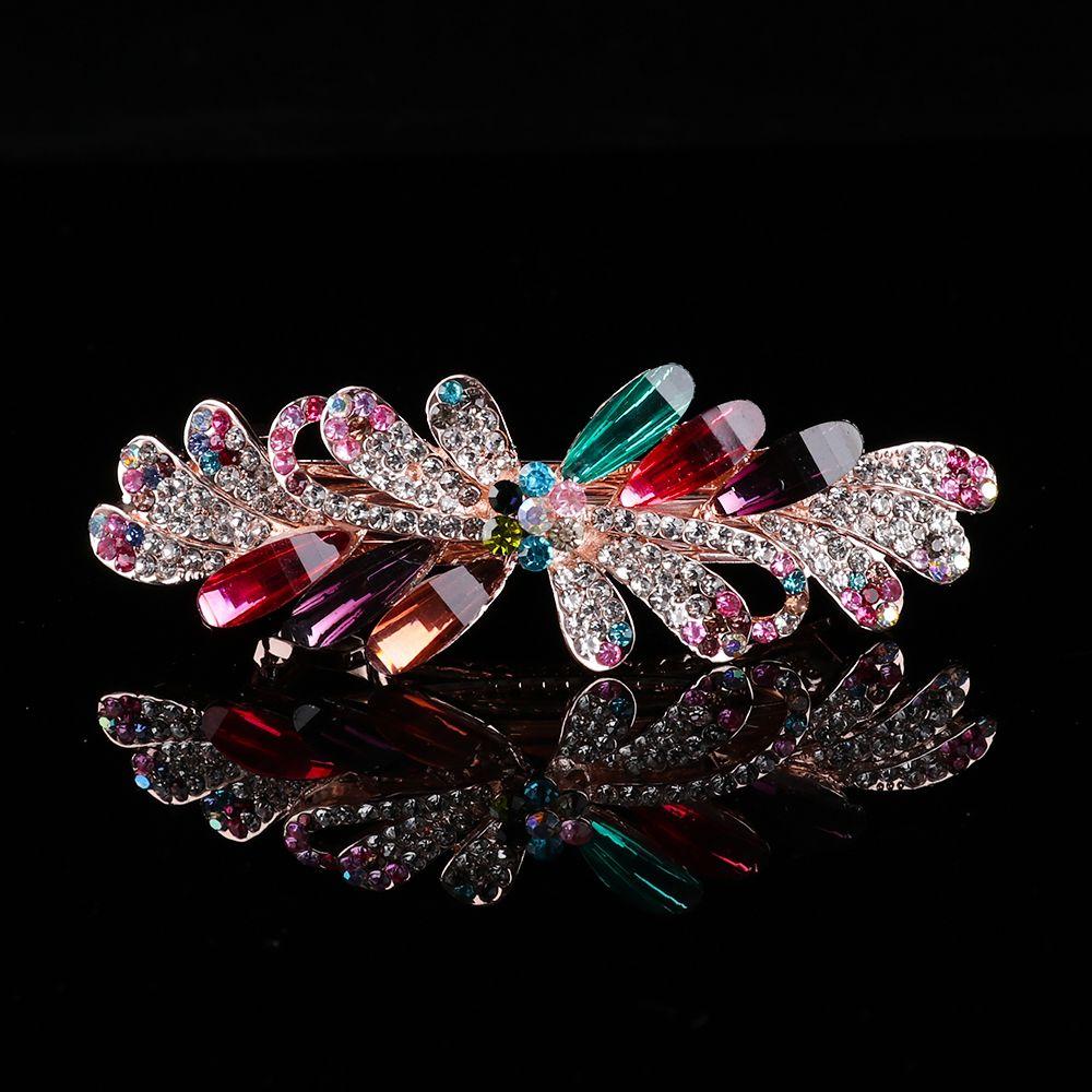 Аксессуары для головных уборов Диадема Цветочные заколки Держатель для конского хвоста Головной убор Кристаллическая заколка для волос