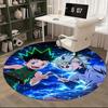 1pc Hunter x Hunter Anime Cartoon Design Round Carpet  Office Chair Mat, NonSlip Rug for Home Decor, Living Room, Bedroom