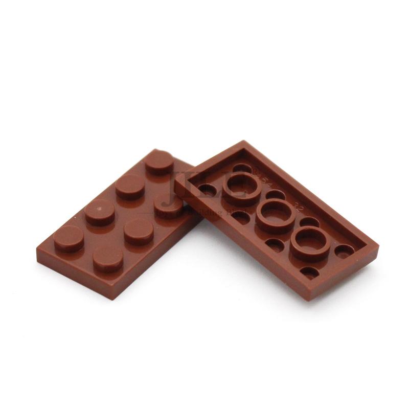 100pcs Moc Tiles Plate 2x4 3020 Short Piece DIY Classic Base Building Blocks Bricks Compatible City Street Scene Assembles Toy