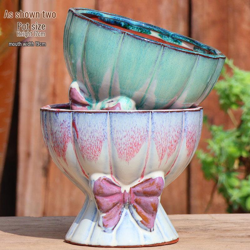 Yixing Handmade Square Mouth Coarse Pottery Planter - Large Succulent Flower Pot with Old Branch Design and Jade Pendant.