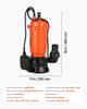 1500W Submersible Trash Pump, 21000 L/H, Cast Iron Submersible Sump Sewage Pump with Automatic Float Switch, 18M Max Lift, Draining Dirty Clean Water,