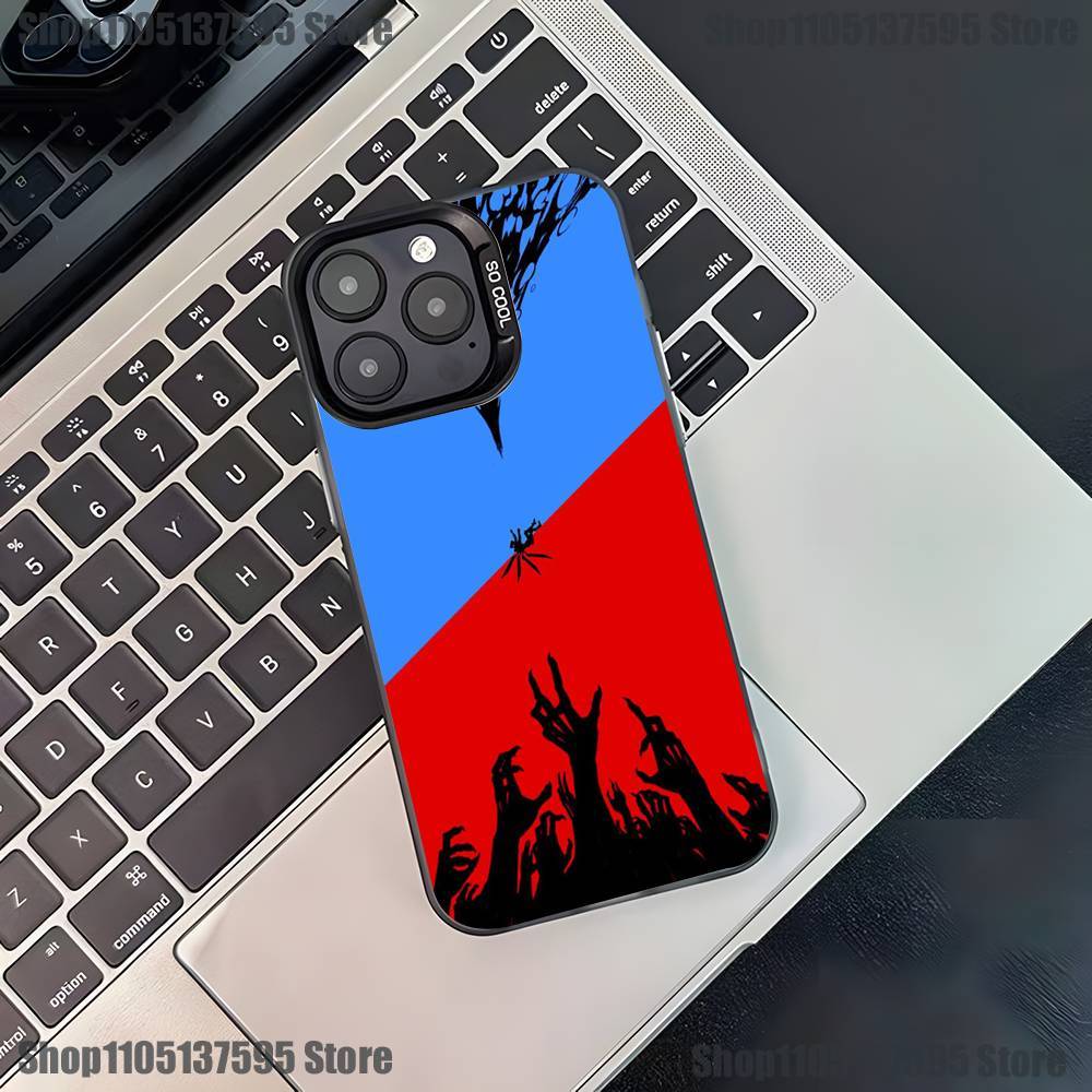 Чехол для телефона U-Ultrakill для iPhone 17,16,15,14,13,12,11,Pro,XS,Max,Plus,Mini,SE4,E Черный Матовый Ударопрочный Чехол