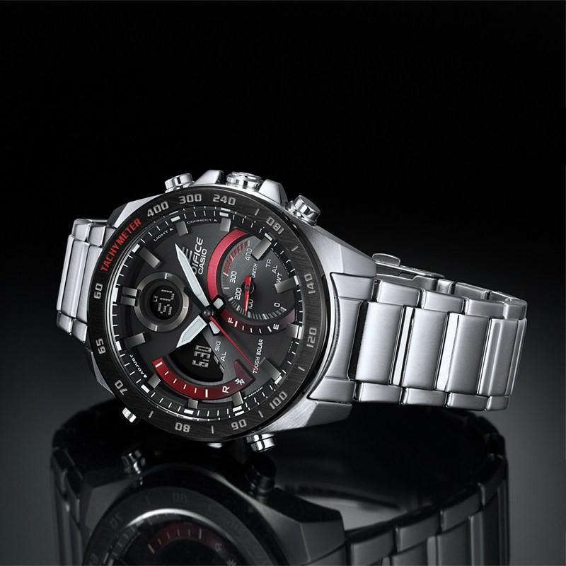 Casio Серия EDIFICE Контрастный цвет Деловые и повседневные Bluetooth-подключение Солнечный кварцевый механизм Стальной ремешок Японские и ECB-900DB-1A
