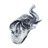 Thai Vintage Elephant Punk Jewelry Ring