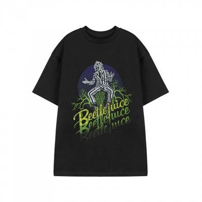 Beetlejuice Футболка унисекс для взрослых с короткими рукавами и выцветшим логотипом