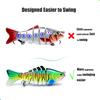 5 PCS Multi Jointed Swimbaits Fishing Lures for Bass Trout Perch Slow Sinking Lifelike Fishing Lure Kit Swimming Lures Freshwater Saltwater