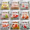 Cute Cartoon 3D Red Fox Digital Printing Three-Piece Set European And American Size Quilt Cover Pillowcase