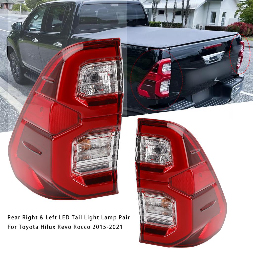 Rear Right & Left LED Tail Light Lamp Pair For Toyota Hilux Revo Rocco 2015-2021