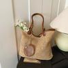Woven Bag For Women With Hollow Design And Magnetic Closure For Daily Use