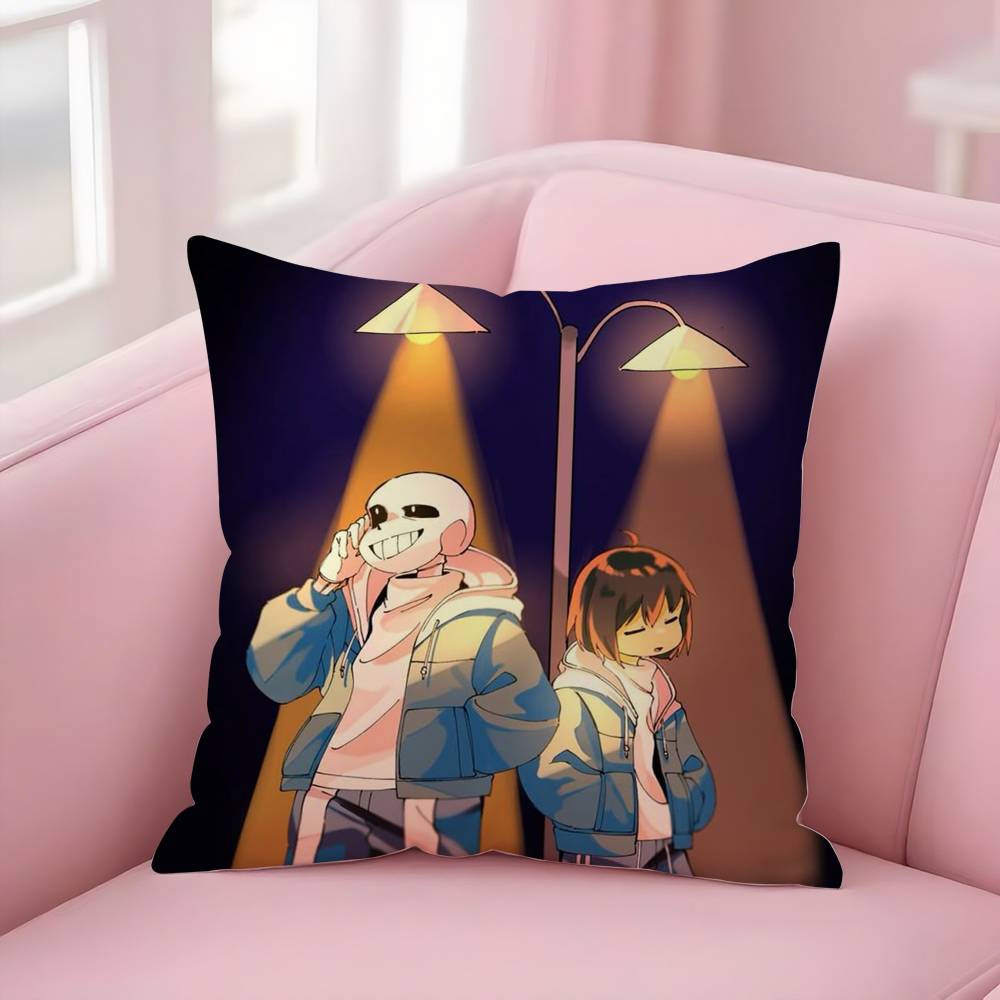 Игровой чехол для подушки U-Undertale Диван Короткий плюш Двусторонний HD-печать Комната Домашний офис Подарок Чехол для подушки