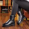 Мужские зимние ботинки из натуральной коровьей кожи, теплые, нескользящие, зимние ботинки из натуральной кожи, брендовая хлопковая обувь для мужчин