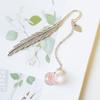 Creative Flower Specimens Bookmark Pendant Metal Book Mark Stationery School Office Supply Escolar Papelaria
