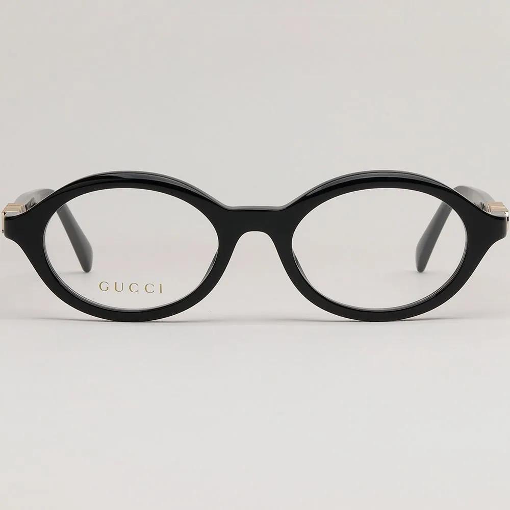Gucci Eyeglass Frames GG2153O 001 Oval Horn-rimmed Glasses for Women and Men Daily Use