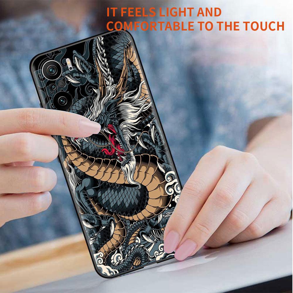 Чехол для Xiaomi Redmi Note 11 9S 10 9 8 7 9A 9C 9i K40 8T 10C 9T K50, силиконовый чехол для телефона, модный китайский винтажный дракон
