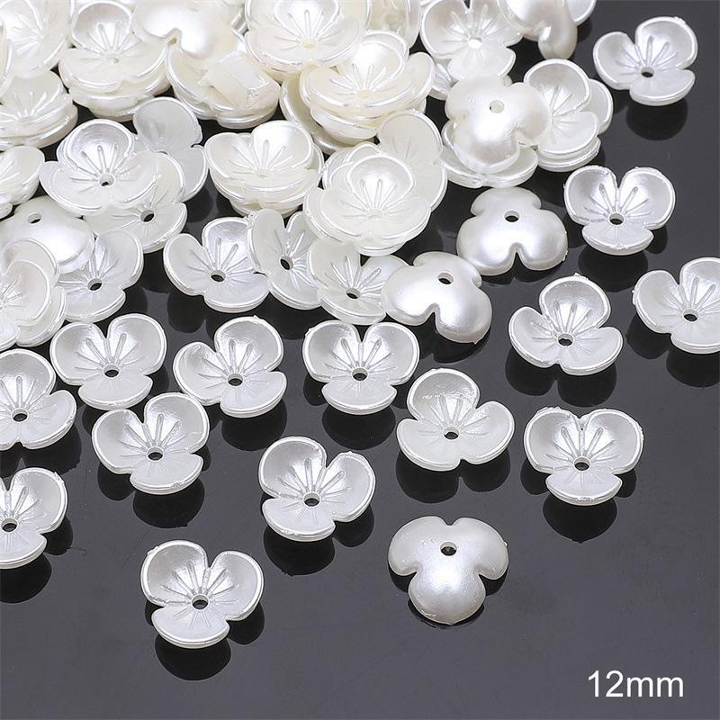Handmade ABS Imitation Pearl Spacer Beads: Petal Design for DIY Bracelets, Necklaces, Earrings, and Clothing