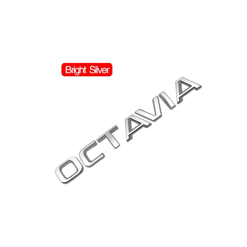 ybszn4 Car Emblem Metal Badge Logo Body Decals Sticker For Skoda Octavia Glossy Black Matte Black Auto Accessories