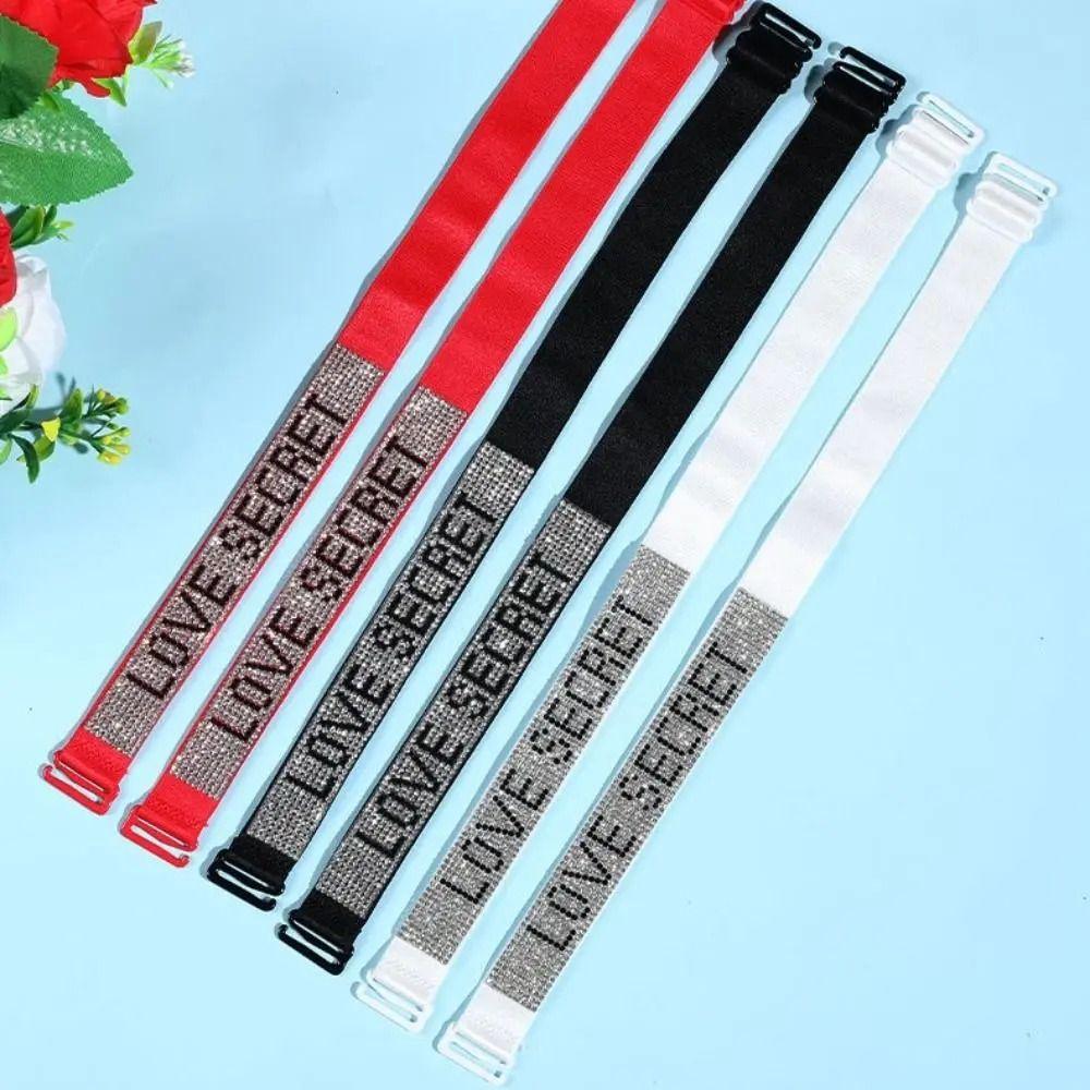 Double-Shoulder Rhinestone Bra Strap Anti-slip Buckle Belt Underwear Shoulder Strap Sport