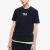 FILA T Shirts Men's Jet Black Crew Neck Moderate Straight Fit F11M229116FBK