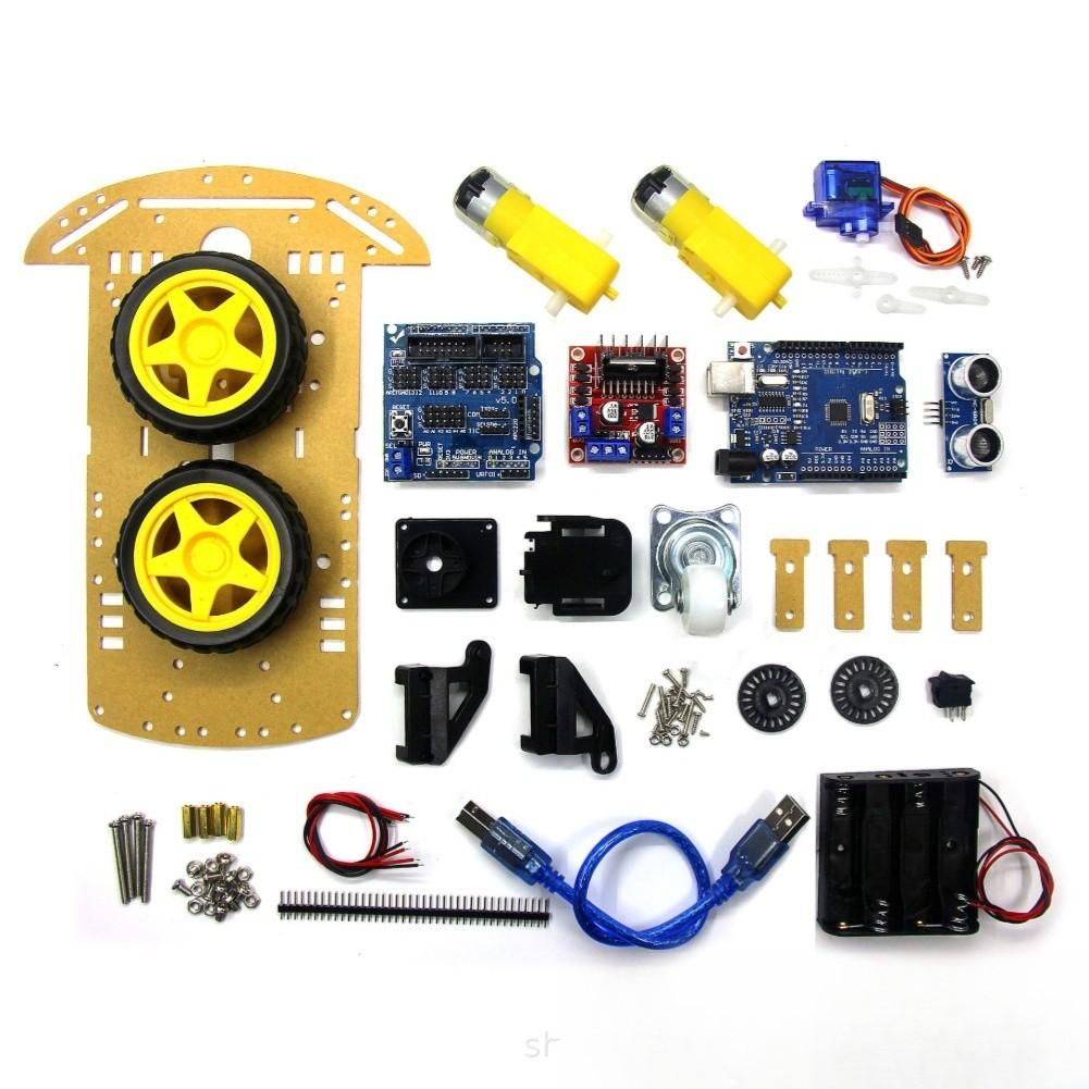 FPV Camera 2WD Smart Car For Robotics Projects Metal And Plastic Frame Adjustable Speed Control Built-in Distance Measurement