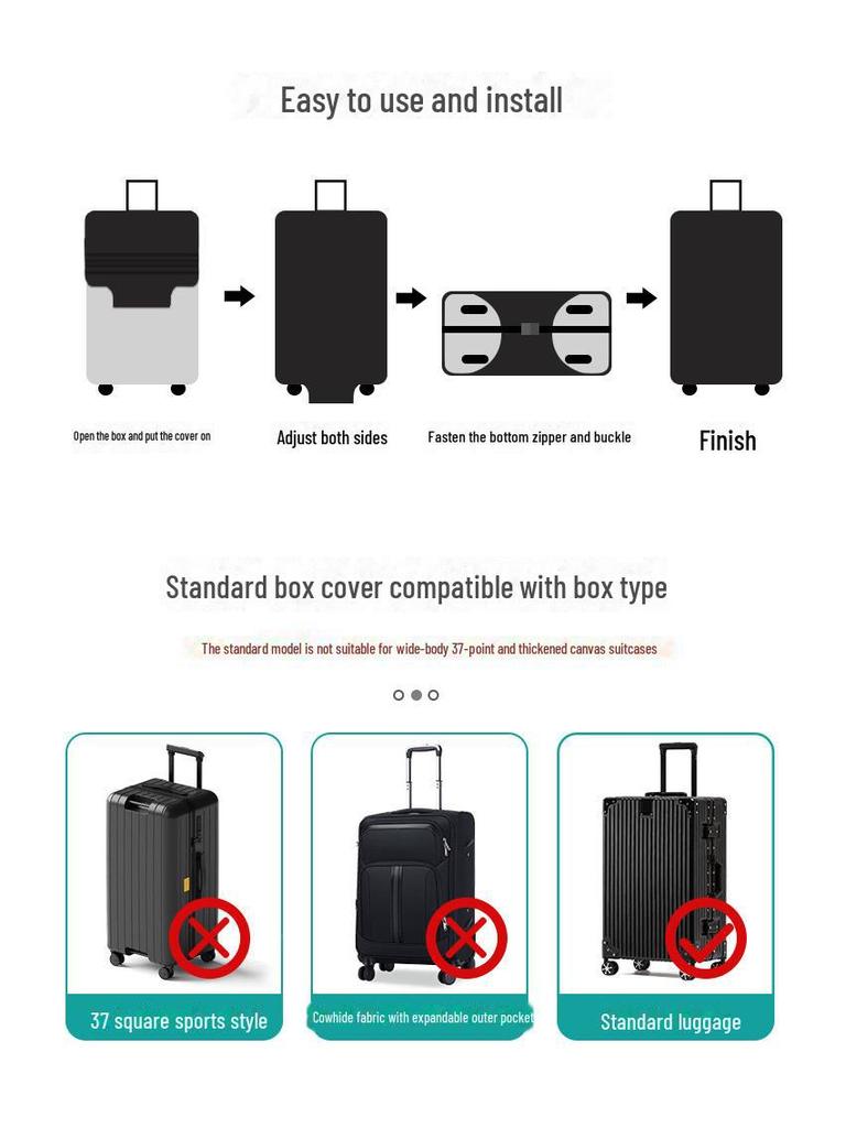 Эластичный утолщенный пыленепроницаемый чехол для багажа - готов к отправке