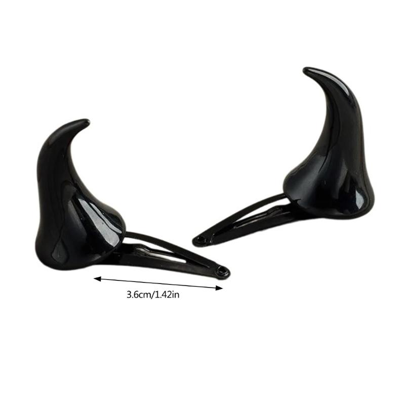 Заколка для волос в виде дьявольских рожек Хэллоуин Косплей Костюм Головной убор Аксессуар Вечеринка Нарядные реквизиты Заколки для волос в виде дьявольских рожек Заколка для волос