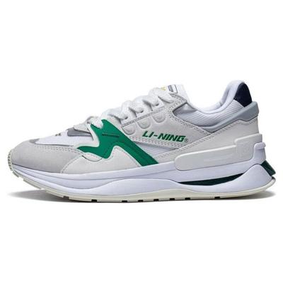Li Ning 001 Chuxin V2 износостойкие дышащие низкие спортивные повседневные туфли мужские кроссовки белые зеленые AGCT017-2