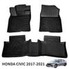 Водонепроницаемые ТПЭ коврики в салон автомобиля для Honda Civic 2017-2021 - Полное покрытие, Для конкретной модели автомобиля